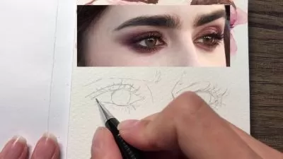 Learn to Sketch & Paint Colorful Dramatic Eyes in Watercolor